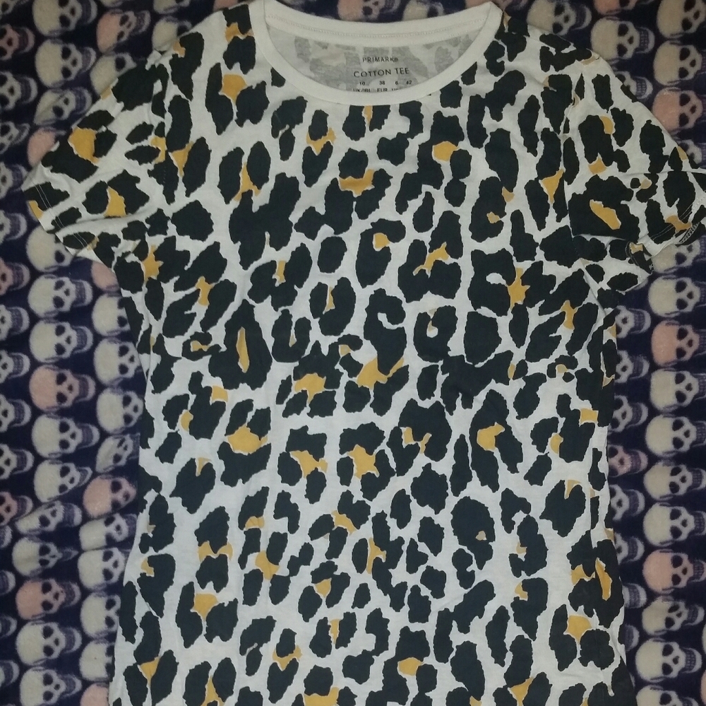Leopard print cotton tee